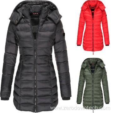 Women long winter jacket coat